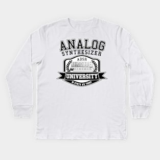 Funny Analog Synthesizer University ADSR College Kids Long Sleeve T-Shirt